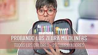 Pruebo los ZEBRA MILDLINERS | LOS 25 COLORES (incluyendo el set salmón y el turquesa)