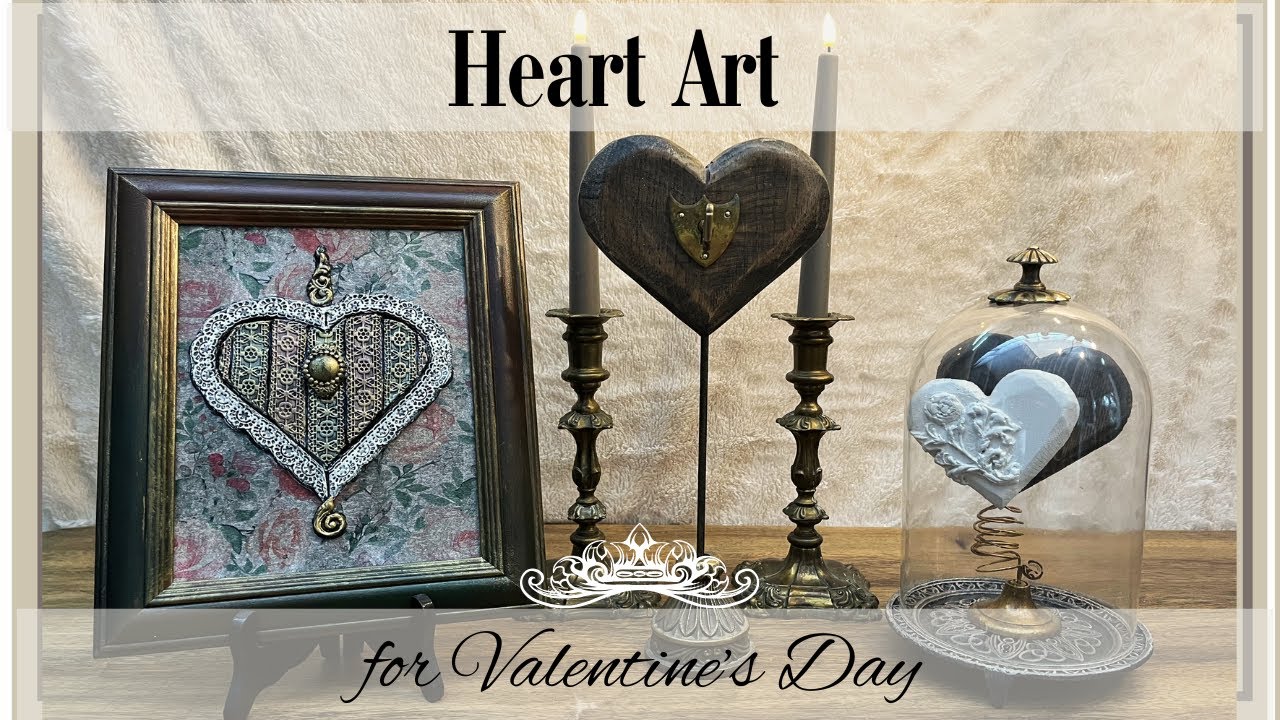 Декор ко Дню святого Валентина в мрачном стиле своими руками | Сердце, сделанное из дерева, глины...