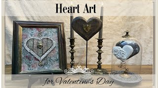 Moody Valentine’s Day Decor DIY | Handmade Heart Art with Wood, Clay & Vintage Details screenshot 3