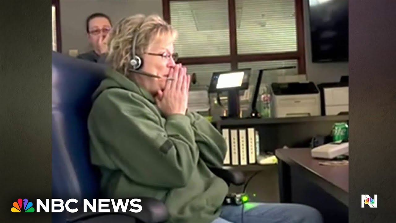 911 dispatcher’s surprise retirement sendoff goes viral