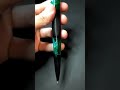 Крутая пишущая ручка из черного граба и смолы изумрудного цвета