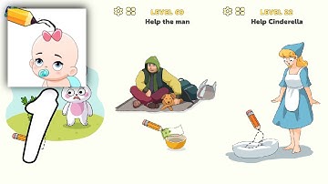 Draw Puzzle: Draw Missing Part Gameplay Walkthrough - Level 1 ~ 70 (Android, IOS)