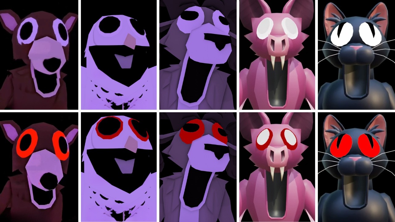 99 Nights in the Forest - DEER VS OWL VS RAM VS BAT VS CAT VS HUNGRY CAT | Jumpscare - Roblox