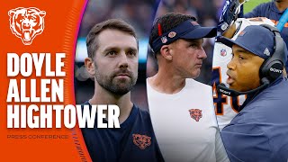 Richard Hightower, Dennis Allen, Declan Doyle on preparing for Week 6 vs. Commanders | Chicago Bears