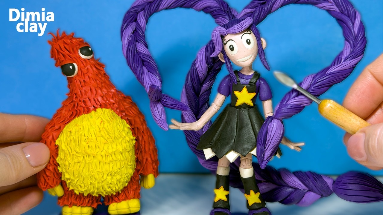 Sculpting Lily Lovebraids & Chum Chompkins from Poppy Playtime Chapter 5 Clay (FULL CLAY PROCESS)