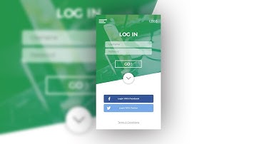 UI Design // App Log-In // Speed Art - Photoshop CC 2017