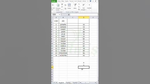 Excel Rastgele Sayı Üretmek