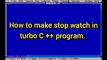 Stop watch with the help of coding program with turbo C++ #fasritecoding.