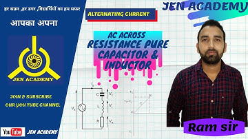 Ac across Resistance Pure Capacitor & Inductor