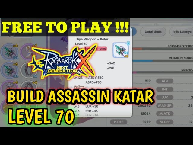 Update Build Assassin Cross Katar Critikal // Build Equipment , Status , Skill // ROX class=