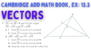 Mastering Vectors: Solving Cambridge O-Level Maths Exercise 13.3 Question 7