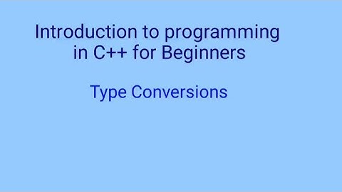 Type Conversion in C++