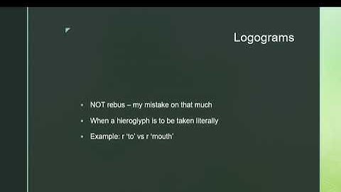 Hieroglyphics Lecture 3: Bi- and Tri-Literal Signs and Determinatives
