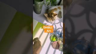 Ghibli art | Spirited away #art #gouache #painting #shorts #youtubeshorts #viral #trending #howl