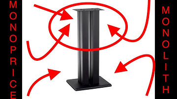 Monoprice Monolith Speaker Stand for THX Certified MKSound S150 speakers w/ IsoAcoustics Orea Bronze