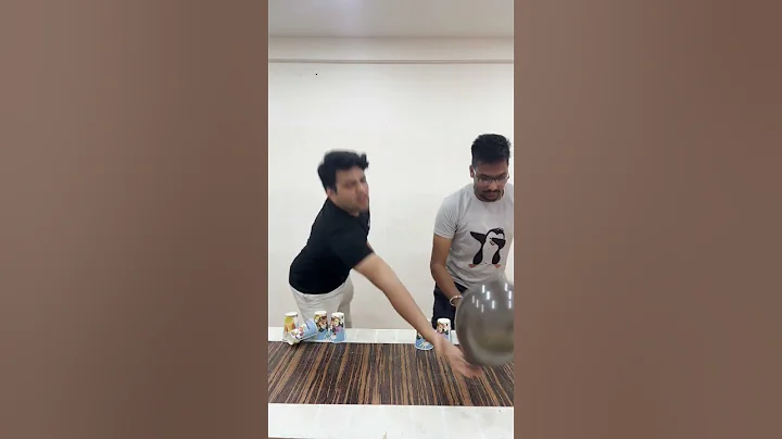 Build Cup Stack by holding balloon in air😆😂#shorts