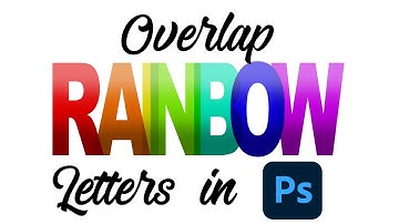 Create colourful overlapping text in Photoshop | Photoshop Tutorial