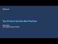 Top 10 Best Practices for Azure Security