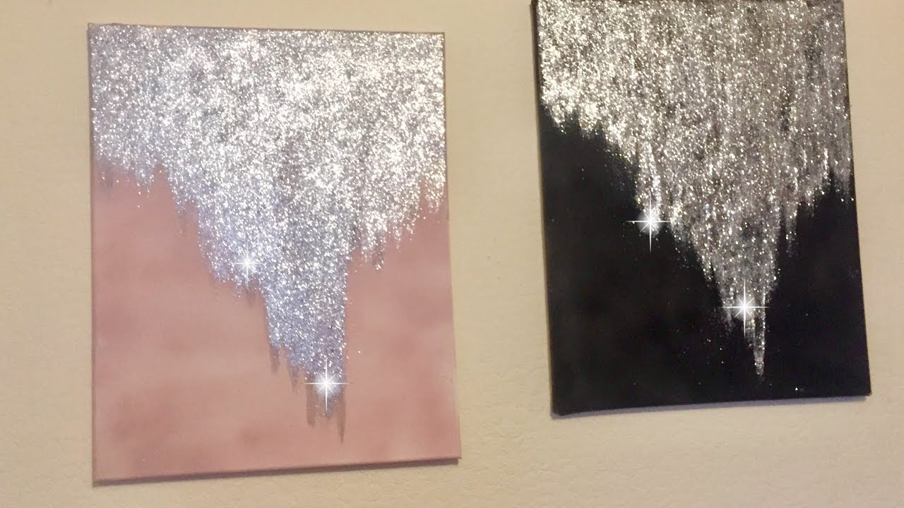 DIY Glitter #Glam wall Canvas FOR CHEAP 