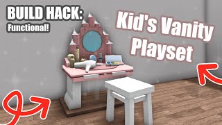 Kid's Vanity Playset BUILD HACK | BLOXBURG ROBLOX | ROBUILDS