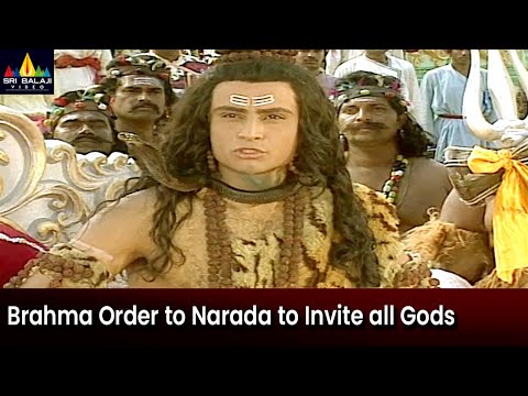 Brahma Order to Narada to Invite all Gods for Yagnam | Episode 25 | Om Namah Shivaya Telugu Serial - SRIBALAJIMOVIES