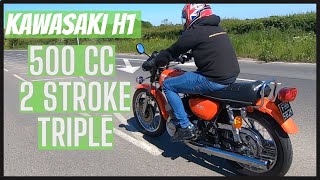 Kawasaki H1 B 500cc 2 Stroke Triple.. Classic Motorcycle ride review