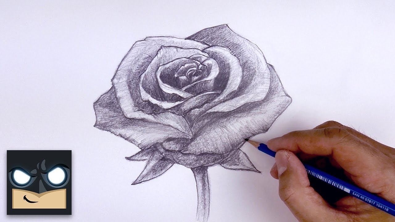 How To Draw A Rose  Mother's Day Sketch Tutorial - YouTube