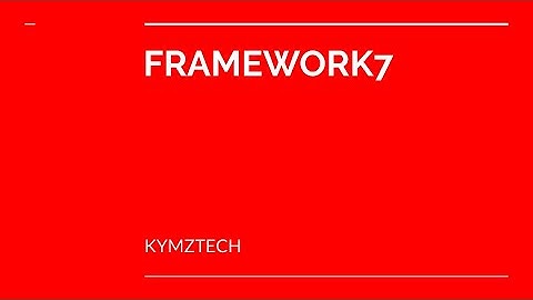 framework 7 setup for beginners