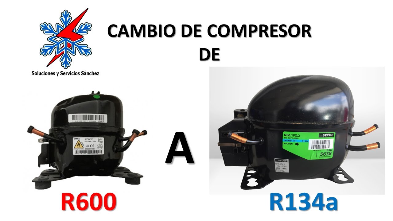 Cambio de Compresor R600a a R134a, sin cambio de Tuberías solo Filtro Deshidratador (Solución).