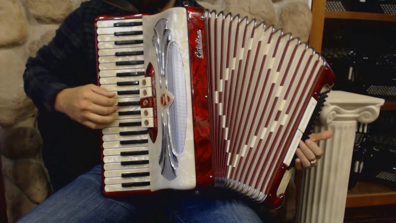 t*o様 イタリアのアコーディオン Della Noce Teramo 2786 - Red Ivory Catalina Piano Accordion LM 41 96 $699 - YouTube