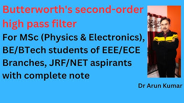 Butterworth’s Second-Order High Pass Filter