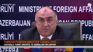 Cavusoglu: Turkey grateful to Azerbaijan for support Cavusoglu: Turkey grateful to Azerbaijan for support