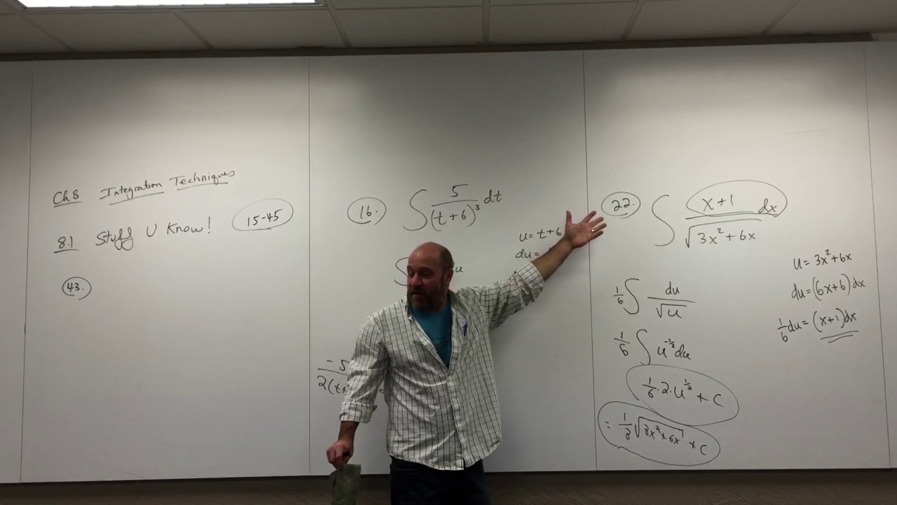 Calculus 2 Ch 8.1, 8.2 Integration by Parts - YouTube
