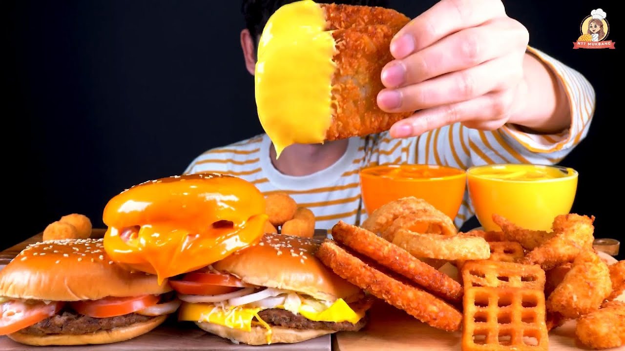 봉길이 Bonggi l Burger King cheese Whopper with MuKBang fries~!! - YouTube