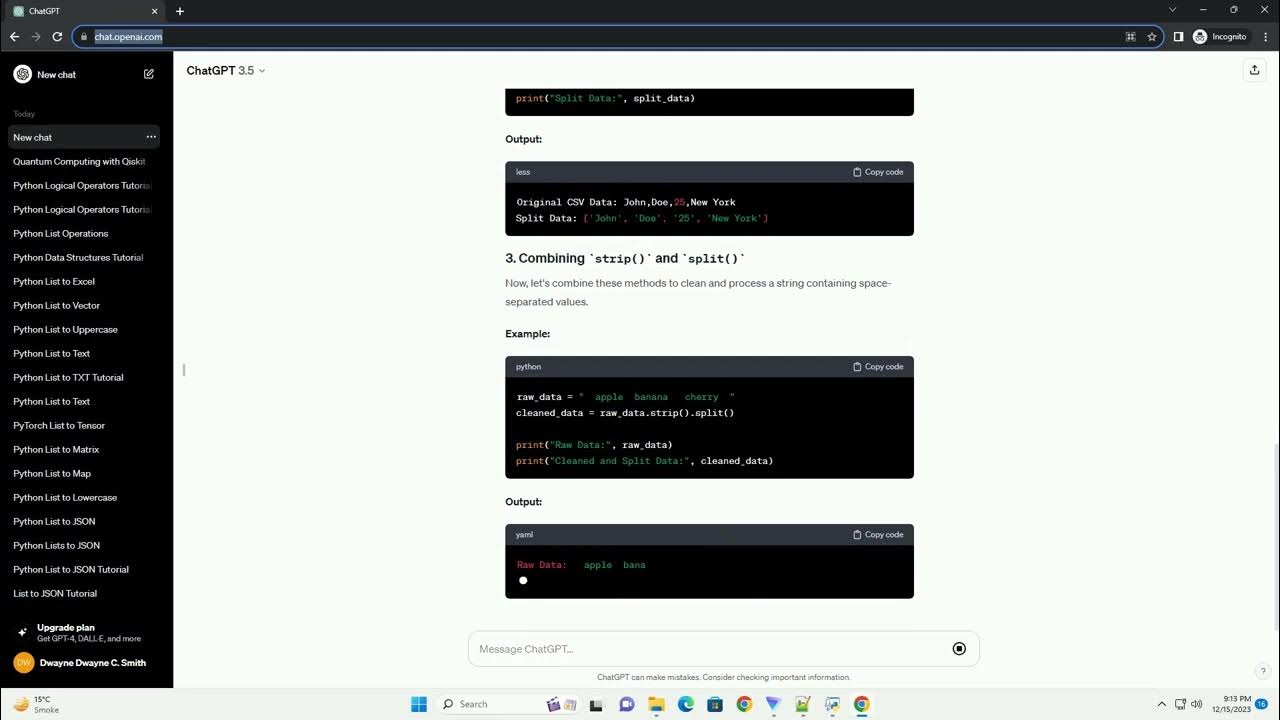 python line strip split - YouTube