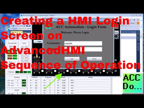 Creating a HMI Login Screen on AdvancedHMI - Sequence of Operation
