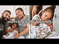 MEET OUR BABY | BABY NAME REVEAL | BIG SISTER MEETS BABY BROTHER FOR THE FIRST TIME! | Page Danielle