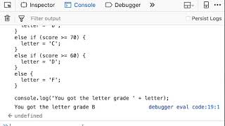 fff8-33 Running the Score to Letter Grade Mapper Script in the JavaScript Console