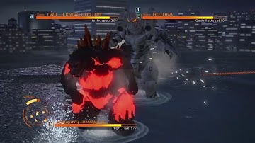 GODZILLA PS4: Burning Godzilla vs Type-3 Kiryu and Mothra Larva