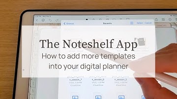 How to add more templates to your digital planner using the Noteshelf app: Previous Customer Video