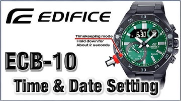 ECB-10 EDIFICE Module 5618 How to Set Time, Date, Home City, DTS, 12/24H, Key Tone, Light Setting ✌