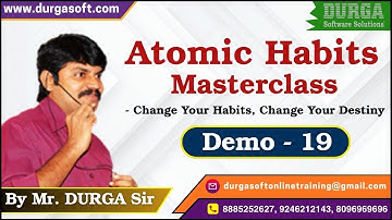 Atomic Habits Masterclass - Change Your Habits, Change Your Destiny tutorials || by Mr. DURGA Sir