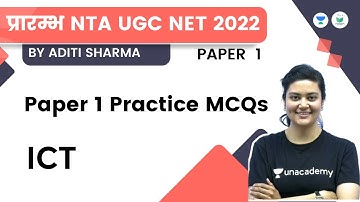 Paper 1 Practice MCQs | ICT | NTA UGC NET JRF 2022 | Aditi Sharma