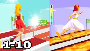 Shoe Race 3D (Level 1-10) Android/ios Gameplay