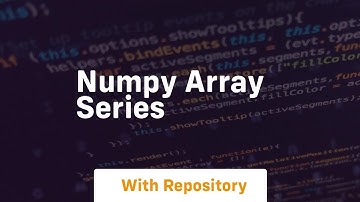 numpy array series