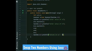 Swap Two Numbers Using Java #shorts #java