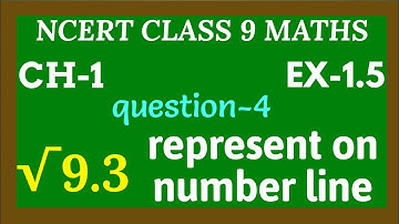 class-9th,Ex-1.5 Q 4 (NUMBER SYSTEM) CBSE NCERT show root 9.3 on number line #class9th_maths