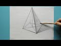 How to draw a four sided cone. Structural sketch tutorial