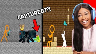 THIS RABBIT IS SUS?! KING SPIDER TOOK EVERYONE!! | Animation vs Minecraft Shorts [12 -14] Reaction