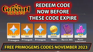 Genshin Impact Redeem Codes for November 2023 - Free Primogems and Other  Rewards